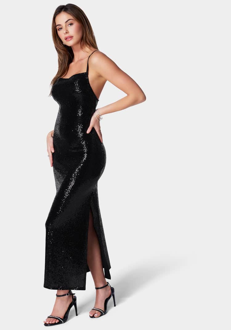 SEQUIN BLACK BY BEBE | DRESS