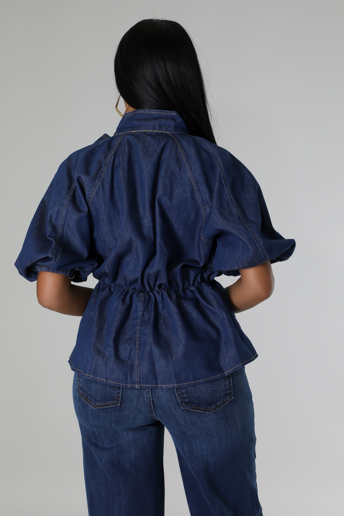 PAITYN PEPLUM    |  DARK DENIM TOP