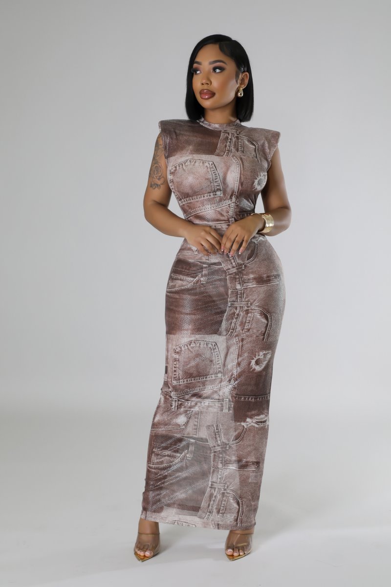 SHEER DENIM | DRESS