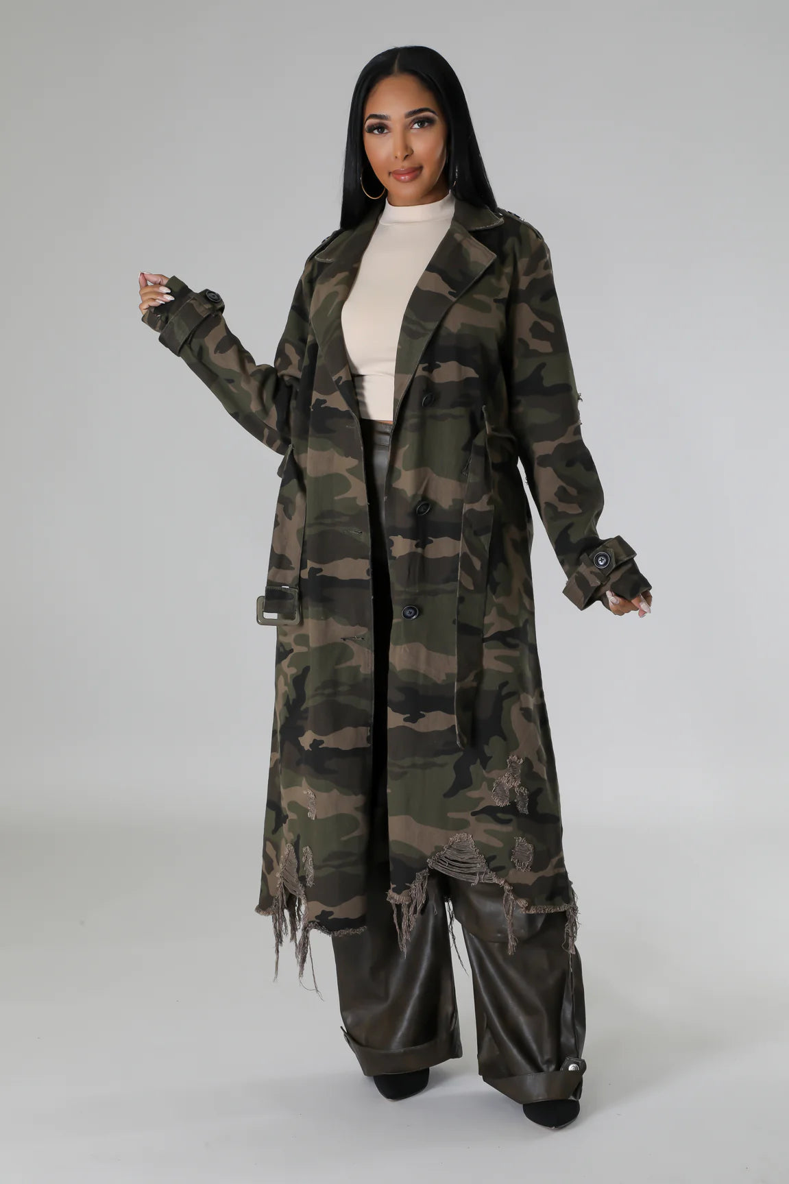 DISTRESSED KADET   | TRENCH COAT