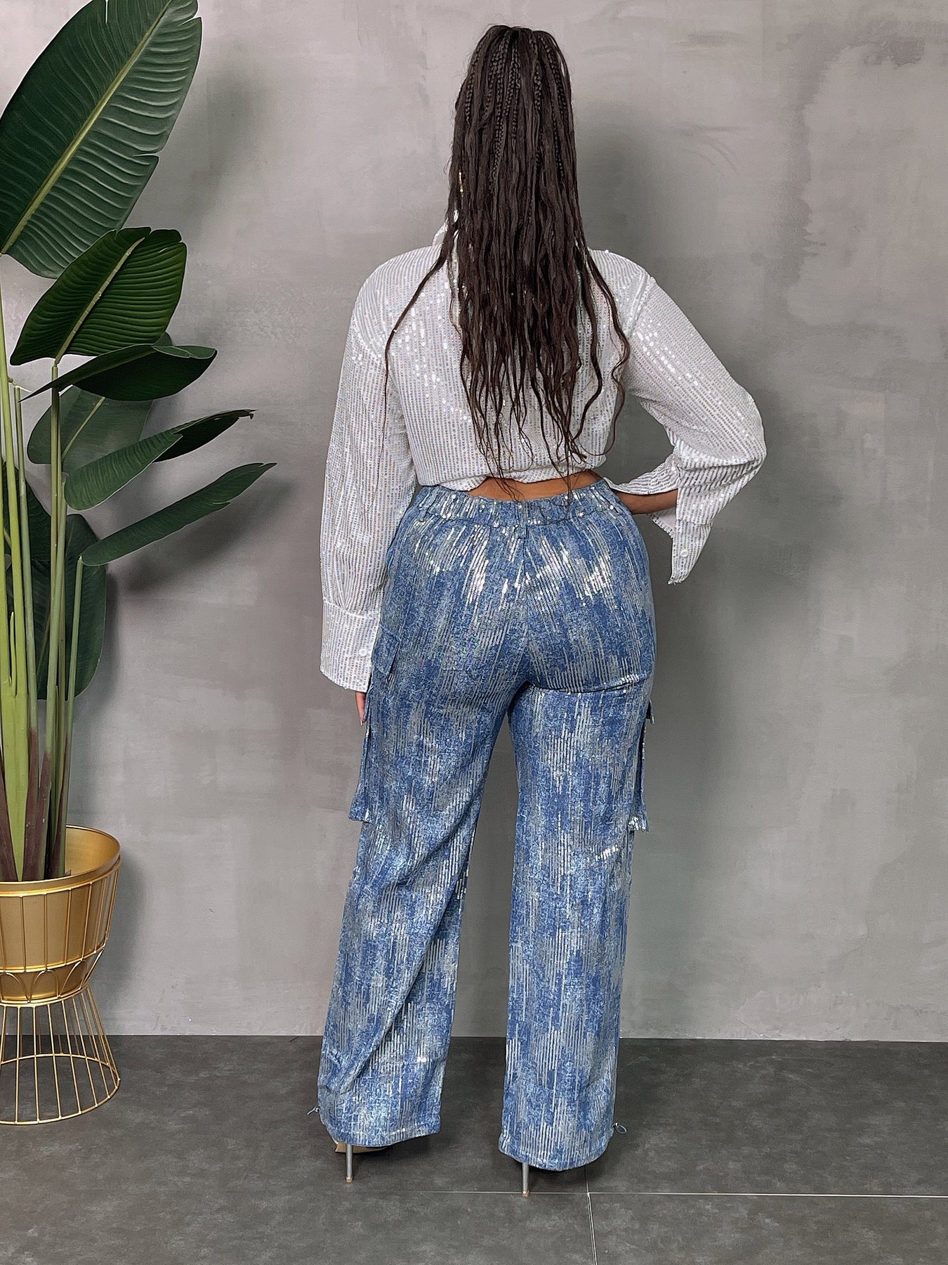 FLAU'JAE | SEQUIN CARGO PANTS