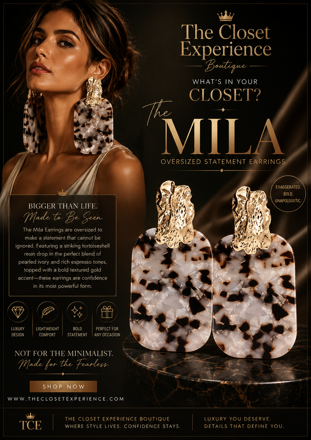 MILA | OVERSIZED DRAMATIC EARRINGS