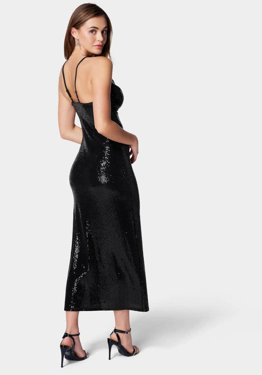 SEQUIN BLACK BY BEBE | DRESS