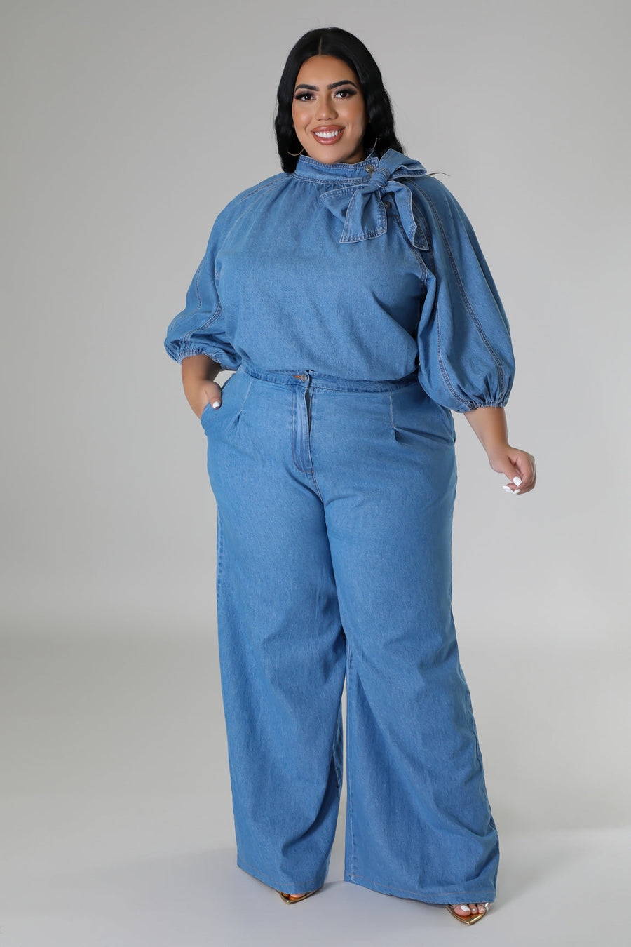 DEMI DENIM| PANT SET