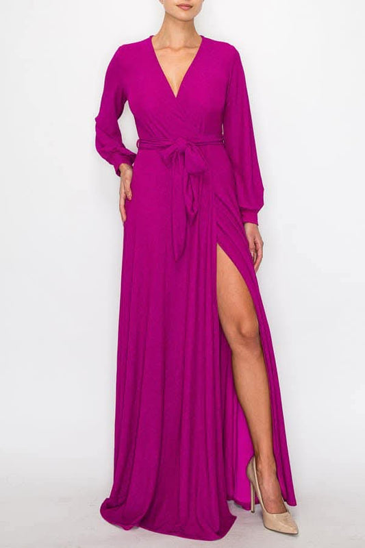 OWN THE ROOM | DRESS MAGENTA METALLIC