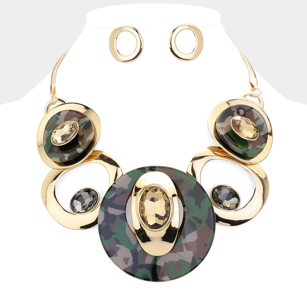 CAMO AND GOLD | NECKLACE SET
