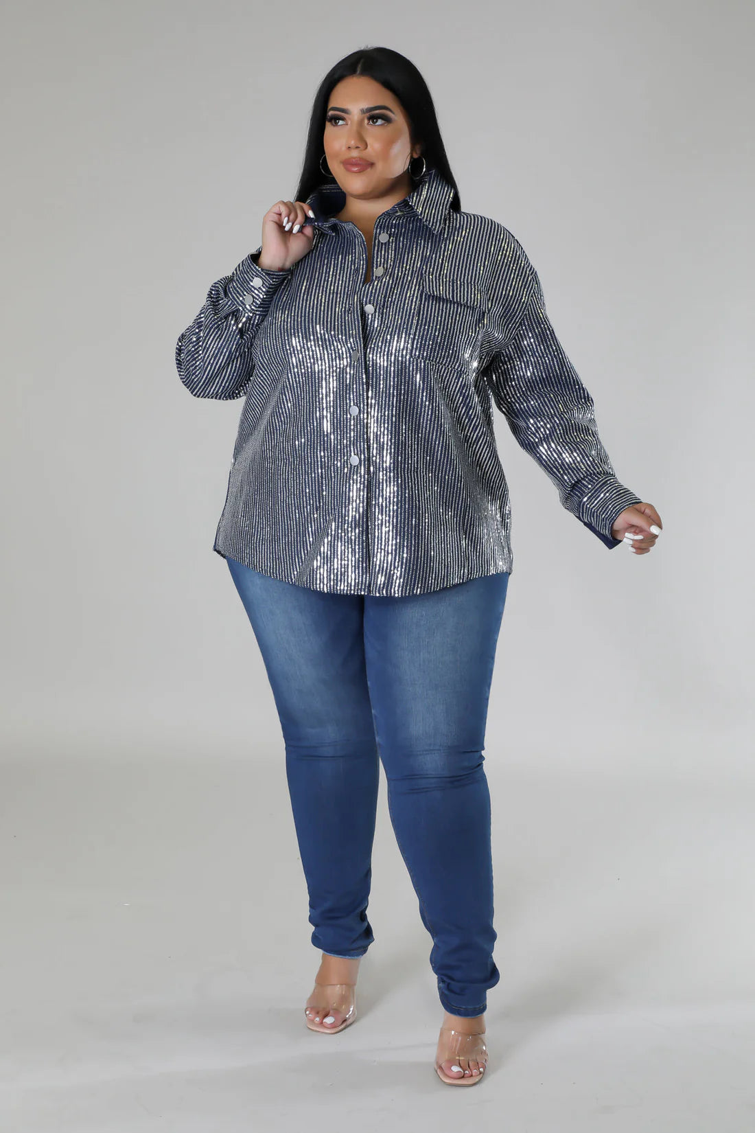 BLING IT ON | DENIM TOP