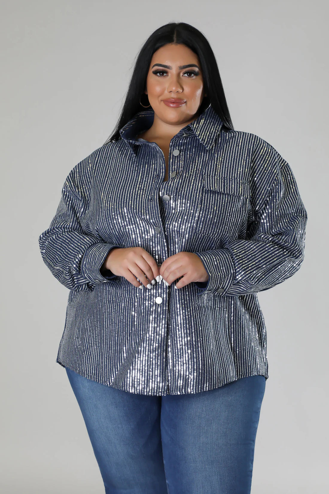 BLING IT ON | DENIM TOP
