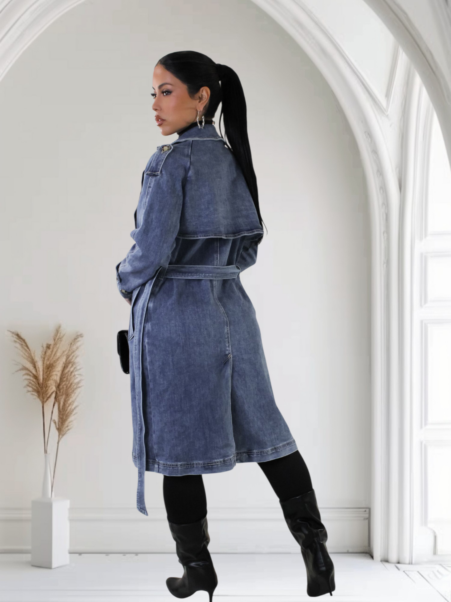 DINEVA | DENIM TRENCH
