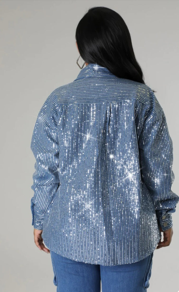 BLING IT ON | DENIM TOP