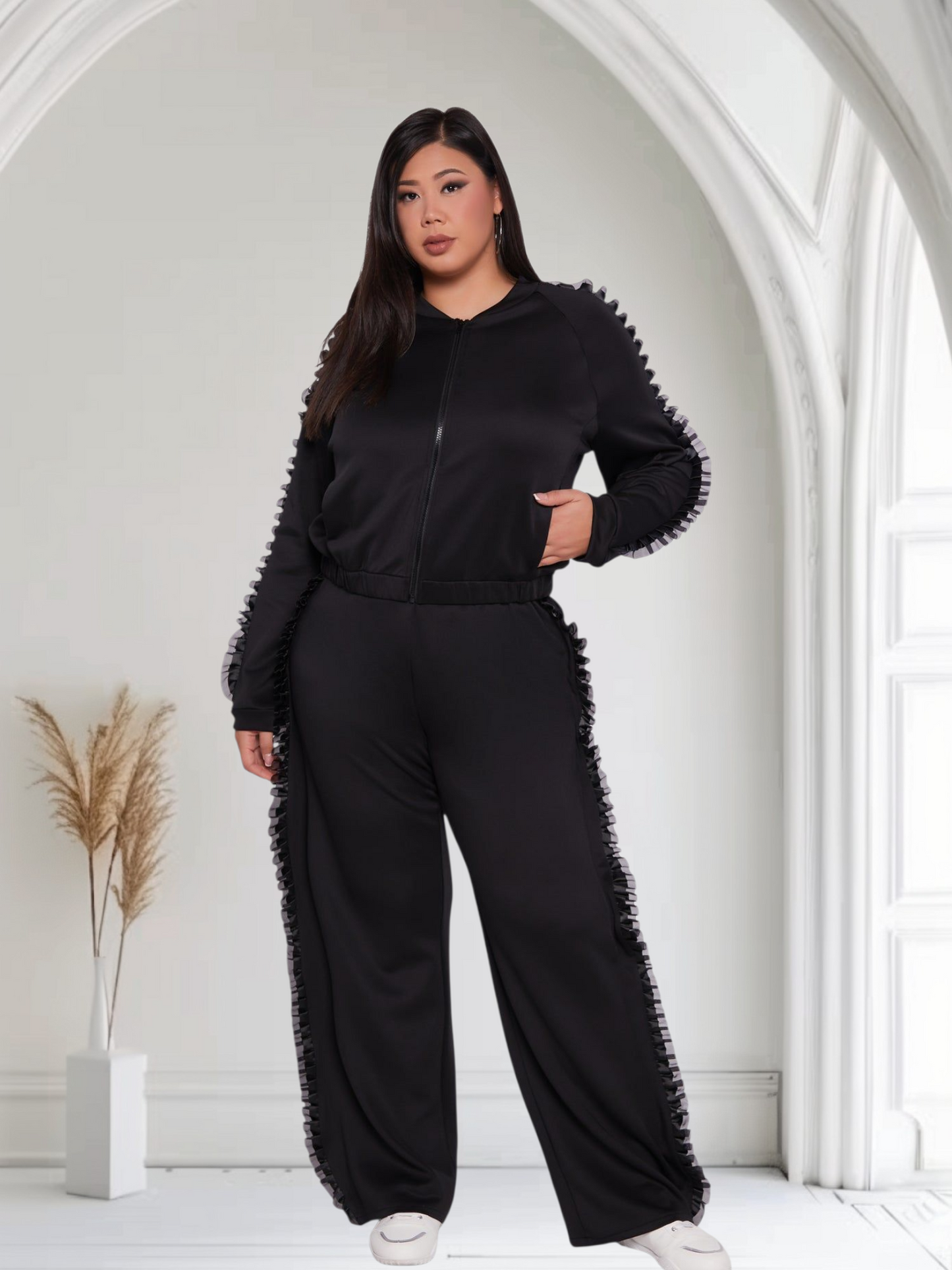 ORGANZA RUFFLE | PANT SET