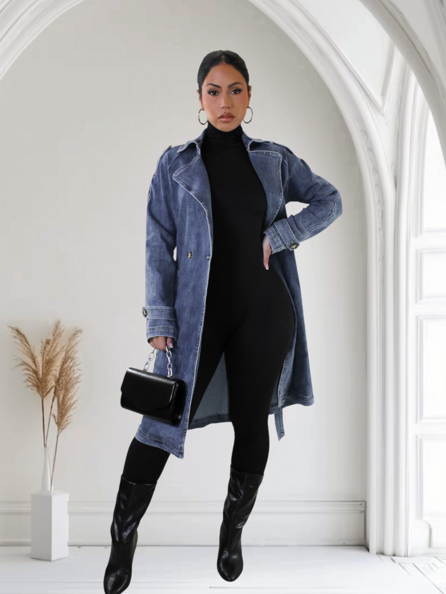 DINEVA | DENIM TRENCH