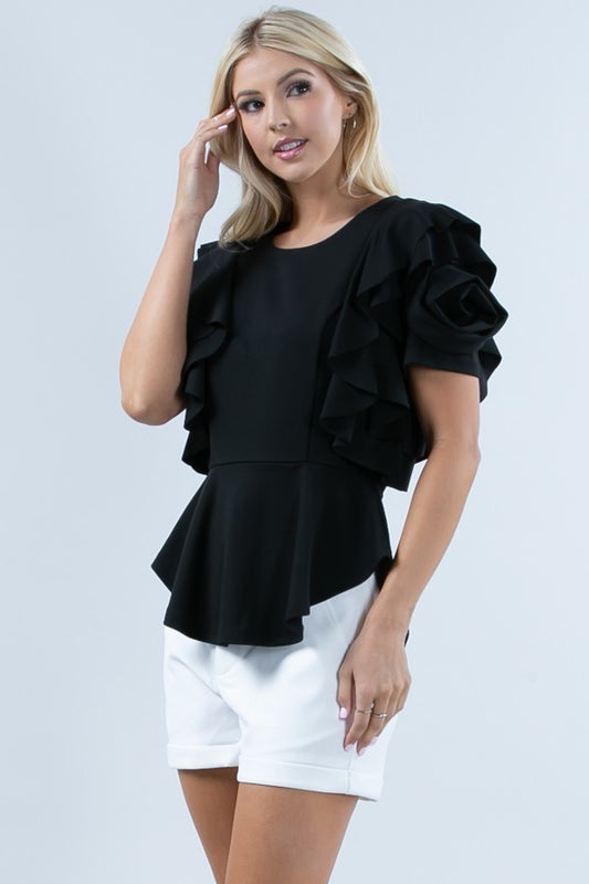 Nia Ruffle Sleeve Top